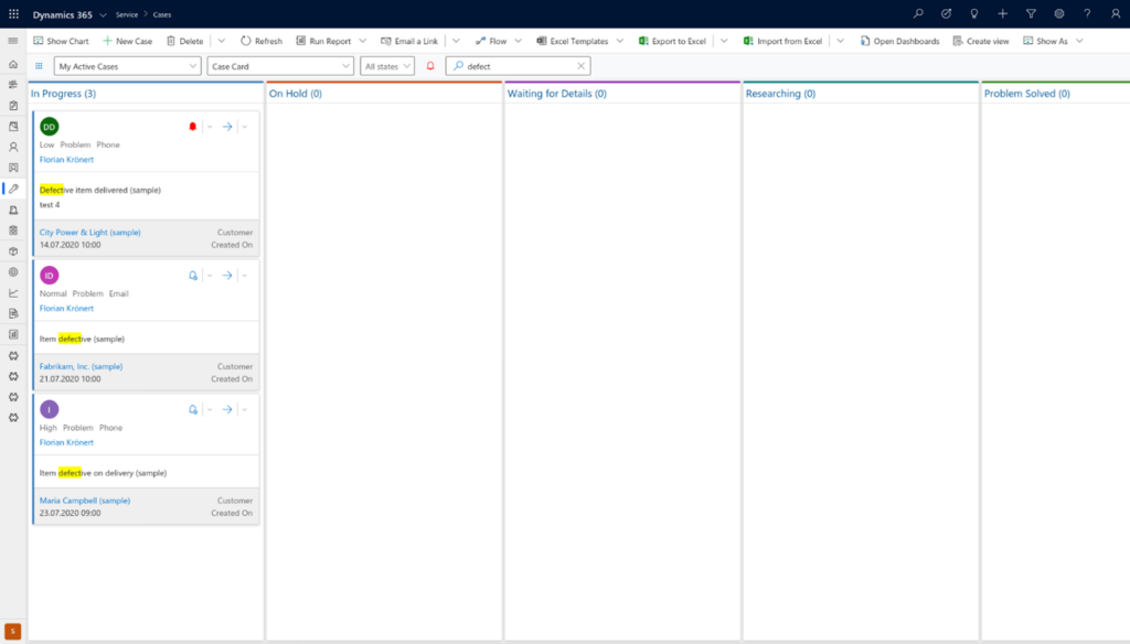 ORBIS Power Kanban: Suche