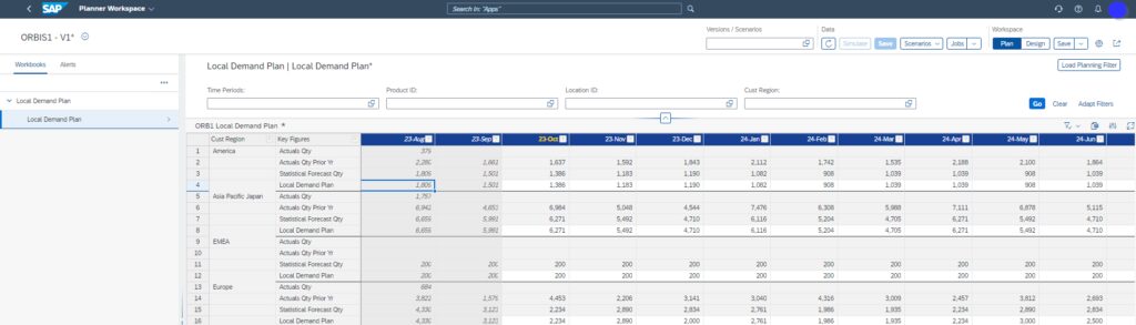 Planner Workspace UI