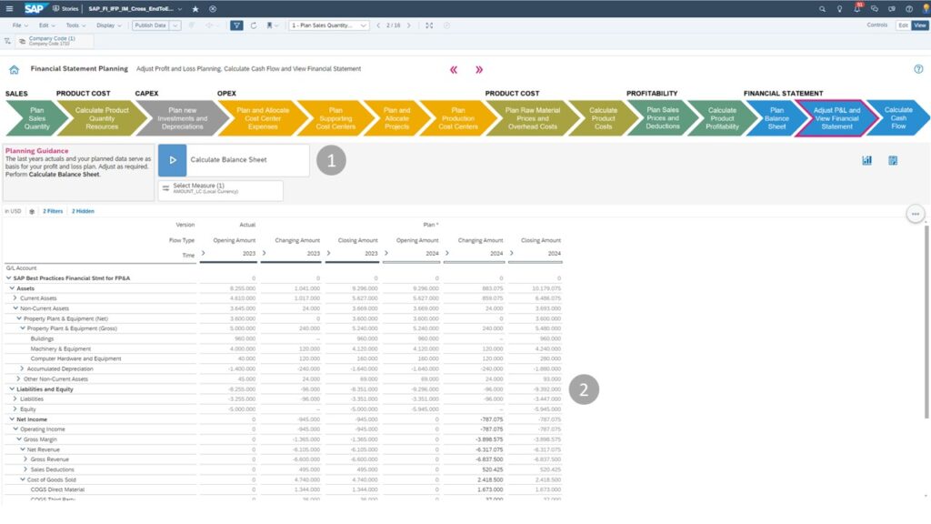 Anpassung GuV und Sichtung finale Bilanz