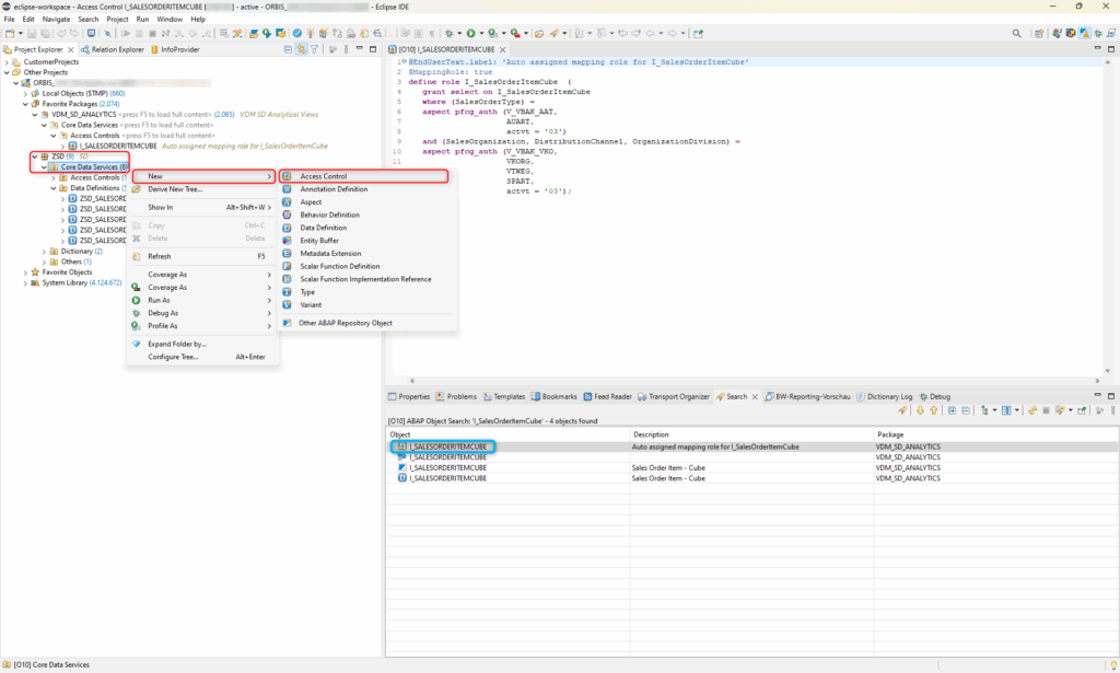 Implementierung von ZSD_SalesOrderItemCube analog zum Standard der SAP Implementierung von ZSD SalesOrderItemCube
