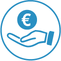 Cost savings due to an SaaS solution icon