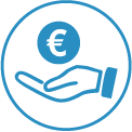 Cost savings Cost savings due to an SaaS solution icon