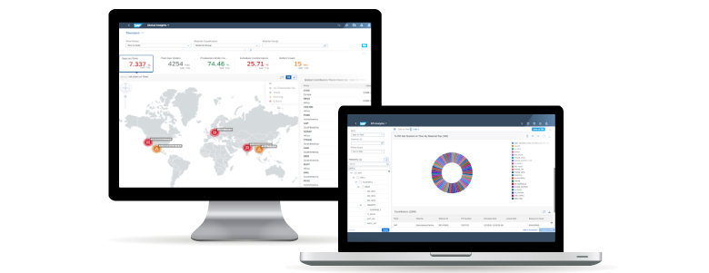 Der Dashboard Designer bietet die Möglichkeit, interaktive Dashboards inkl. Filtermöglichkeiten zu entwerfen Dashboard Designer SAP DM