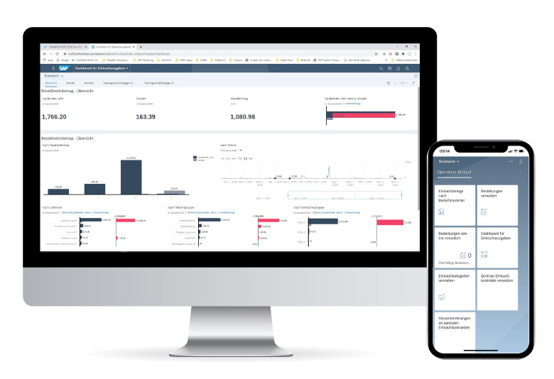 SAP S/4HANA Cloud intuitive user interface: Dashboard for Purchasing